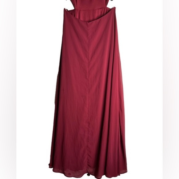 Lulus Ali and Jay Bohemian Rhapsody Brick Red Cutout High-Low Dress size M - Picture 4 of 14